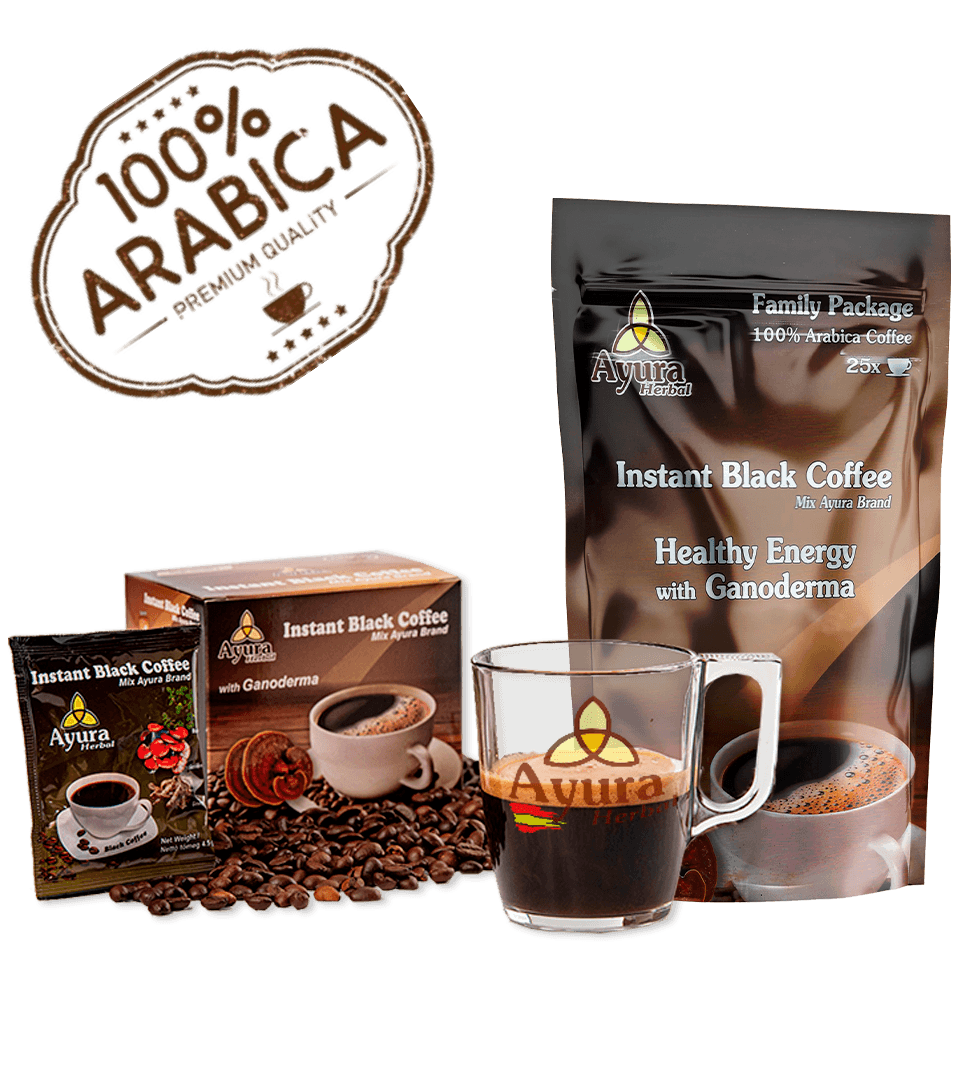 Café instántaneo con Colágeno y Ganoderma, 100% Arabaico